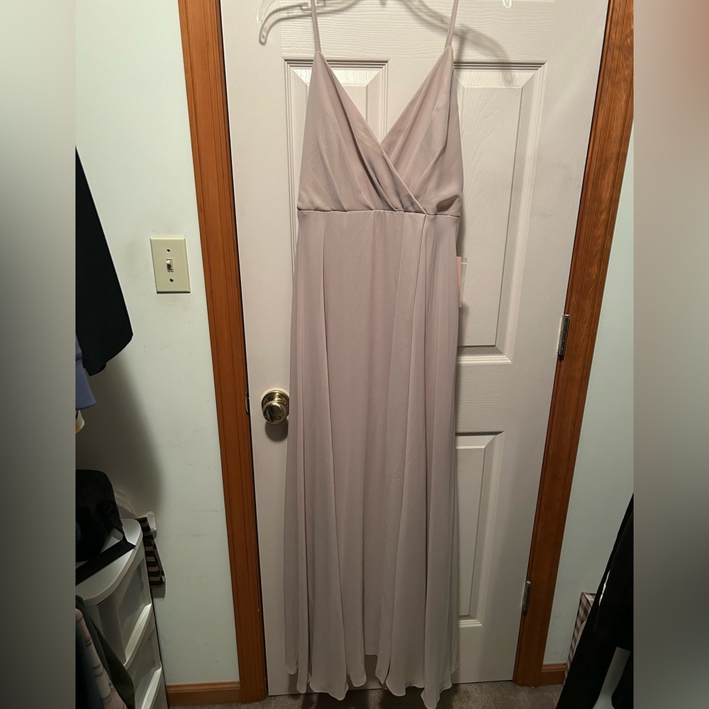 Birdy Grey Kaia Bridesmaid Dress – Taupe – Medium – NEW